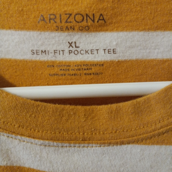 Yellow&White Striped Pocket Tee - Picture 3 of 4